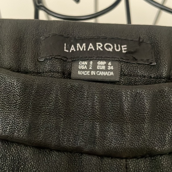 LAMARQUE BLACK LEATHER LEGGINGS - Picture 2 of 6
